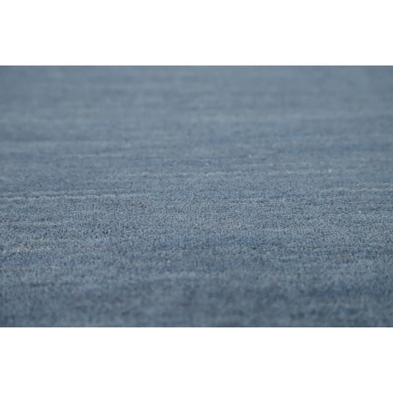 Blue Tribal Gabbeh Indian Accent Rug Hand-Knotted Wool Carpet - 4'1" x 5'10"