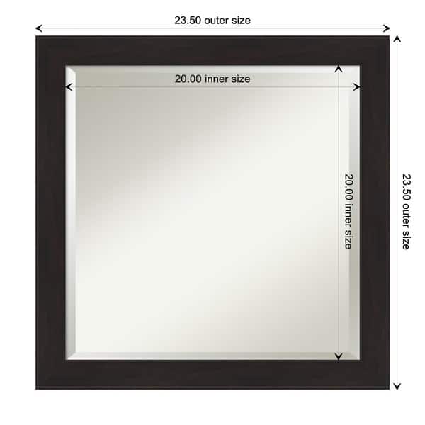dimension image slide 6 of 6, Copper Grove Baroeul Bathroom Vanity Wall Mirror with Espresso Frame