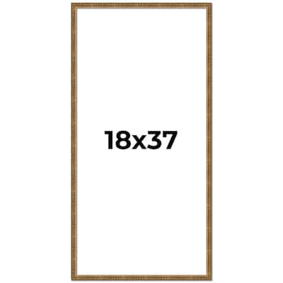 18x37 Frame Gold Solid Wood Picture Frame - Complete Modern Photo