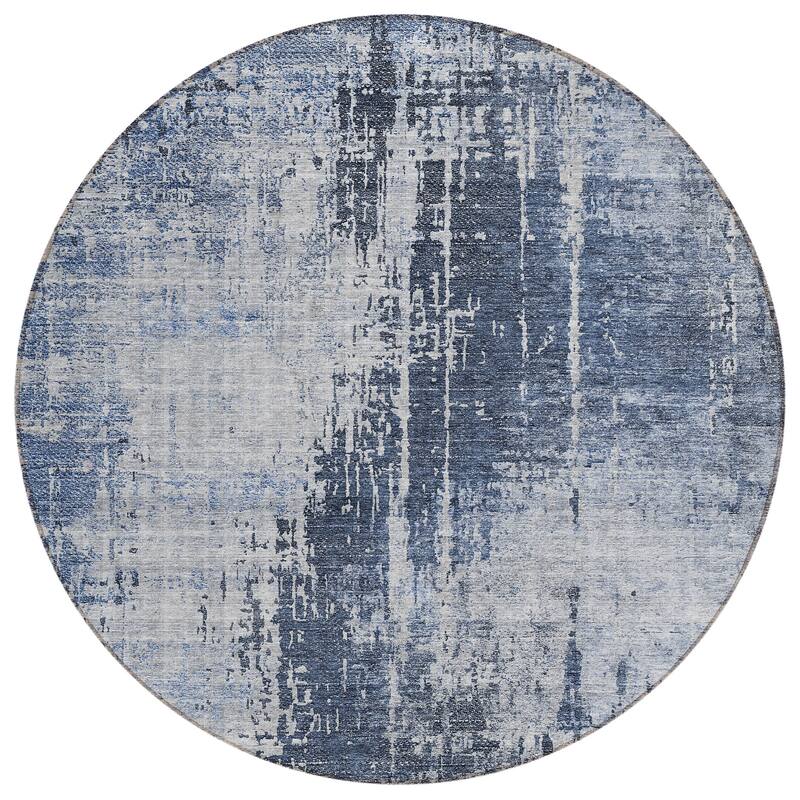 Machine Washable Indoor/ Outdoor Chantille Abstract Ombre Rug