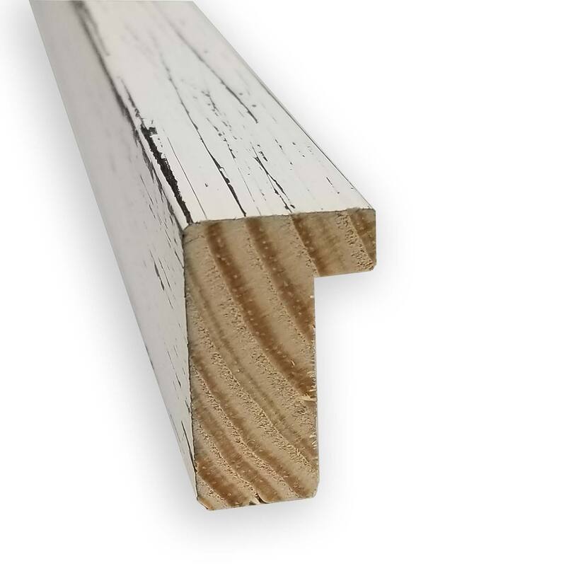 Shiplap White Narrow Wood Framed Natural Corkboard Bulletin Board On