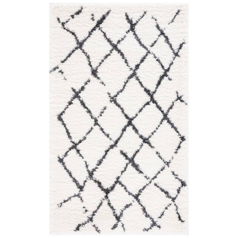 SAFAVIEH Berber Shag Toyo Light Grey/Cream Rug