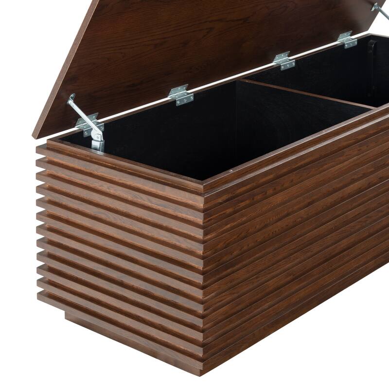 SAFAVIEH Couture Zuzu Wood Storage Bench - 50"W x 18"D x 18"H