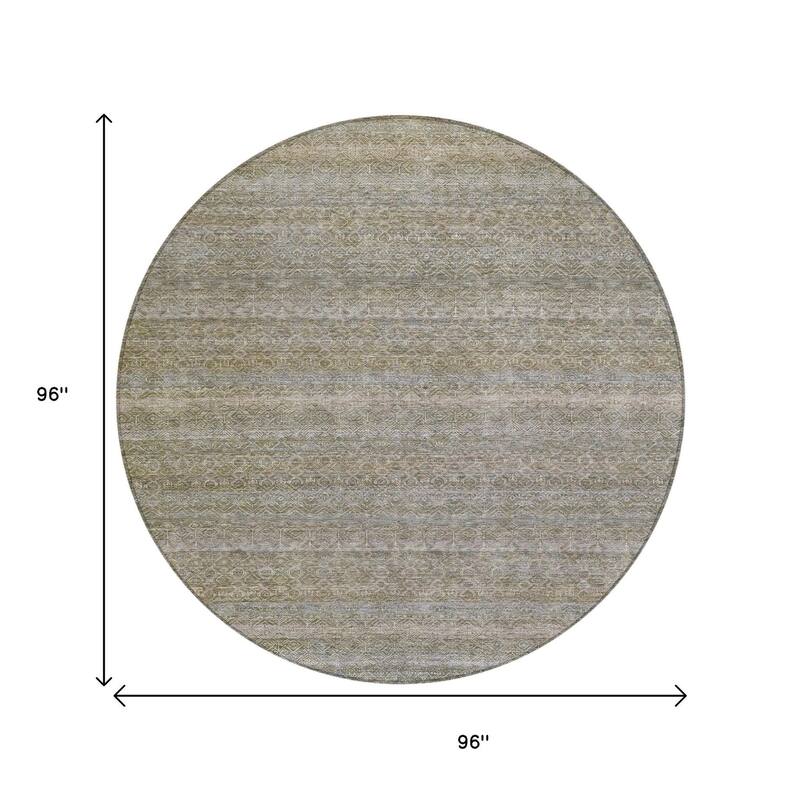 HomeRoots Striped Transitional Rectangle Outdoor Rug