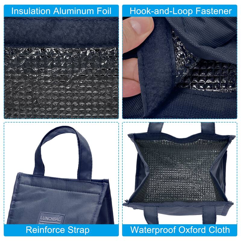 Insulated Lunch Bags, 2Pack 8"x5"x9" Portable Containers Bag