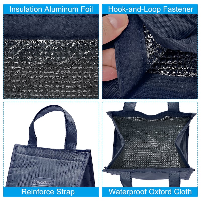 Insulated Lunch Bags, 8"x5"x9" Thermal Lunch Portable Containers Bag