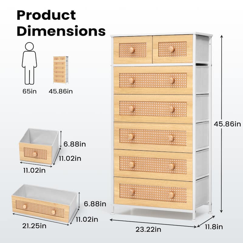 Pellebant 7-Drawer Storage Tower Organizer Chest Dresser