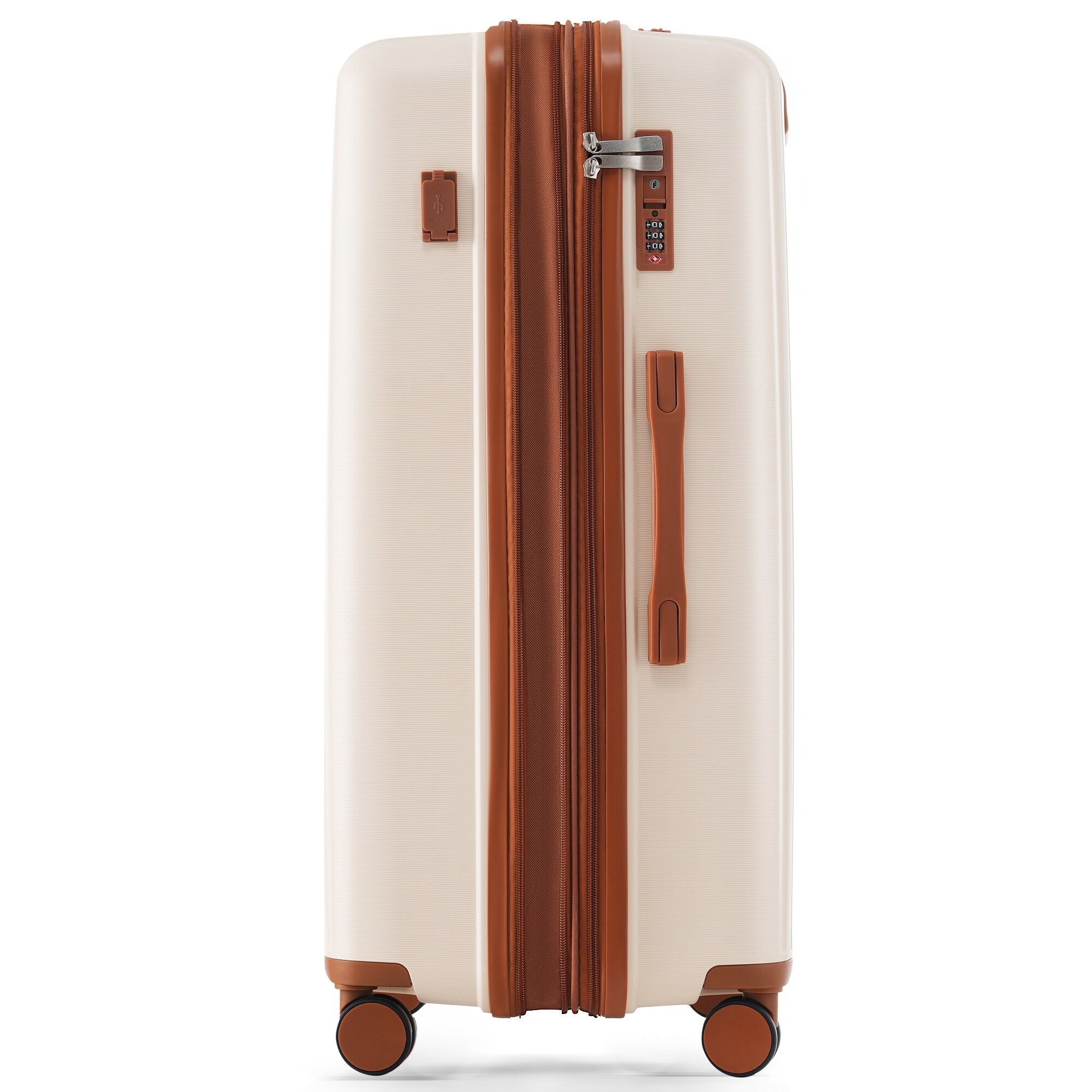 Luggage 3 Piece Set USB Port 20 24 28 Suitcase Spinner Hardshell Lightweight TSA Lock Carry on Travel Luggage with Mesh Pockets On Sale Bed Bath Beyond 39475431