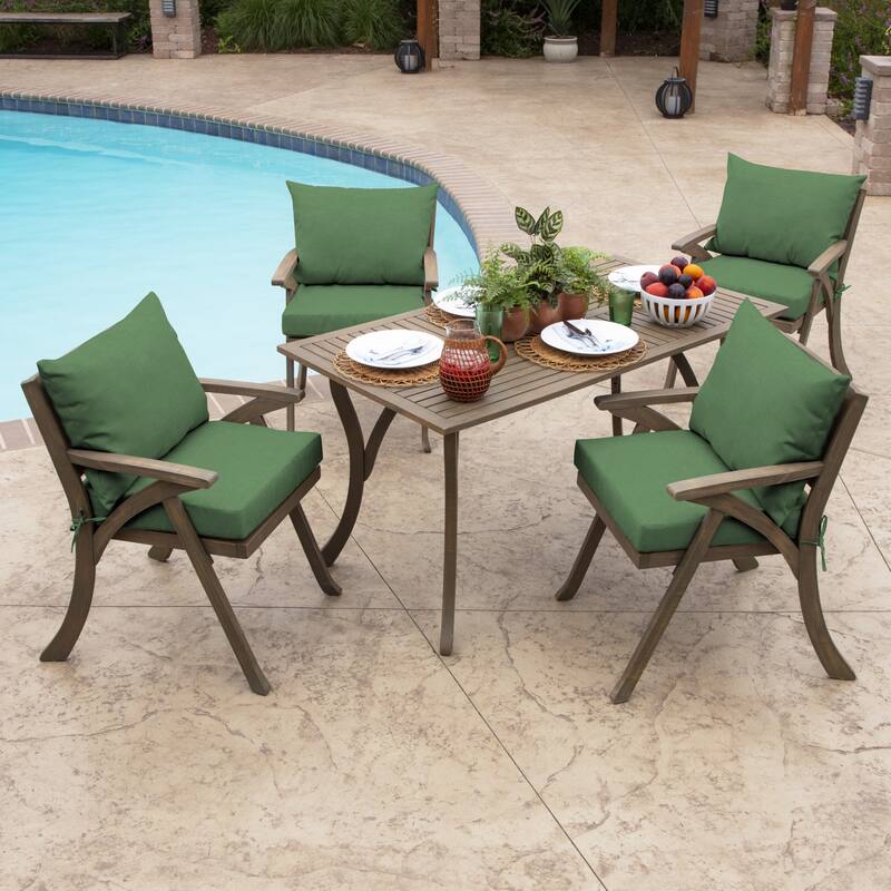 ARDEN Leala Texture 21-inch Square Patio Chair Cushion Set