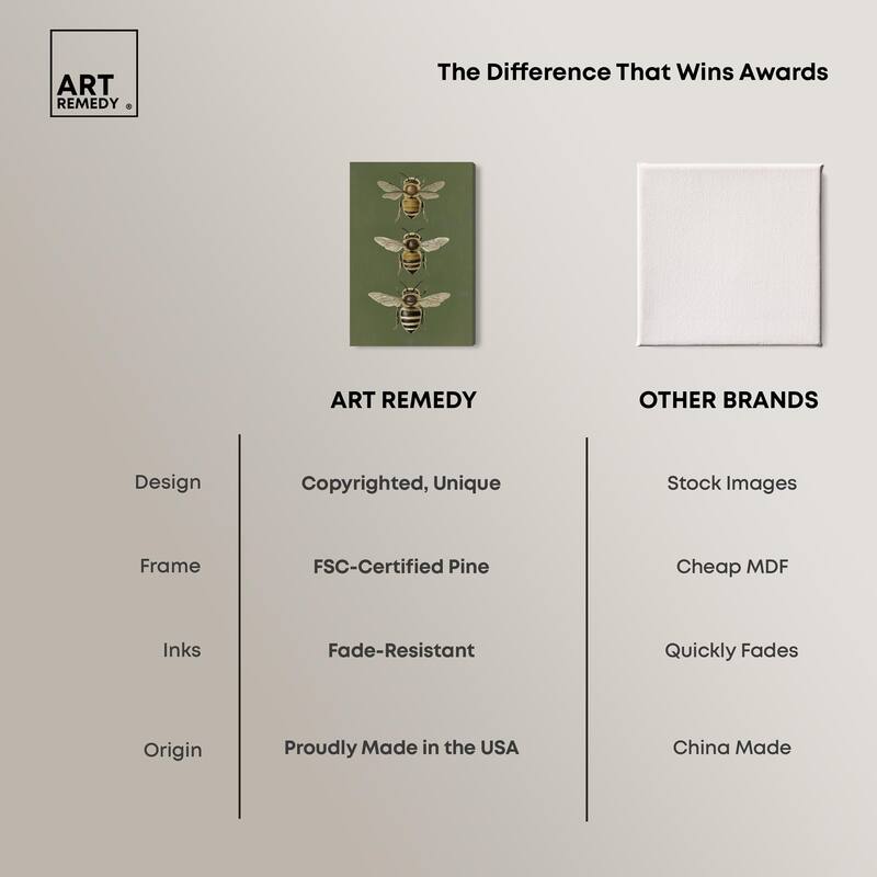 Anatomy of the Bee Canvas by Art Remedy, Gallery Wrapped