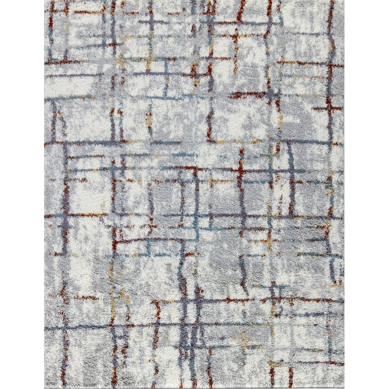 Loft Shag GC_CZY1009 Multi Shaggy Area Rug - 5'3 x 7'