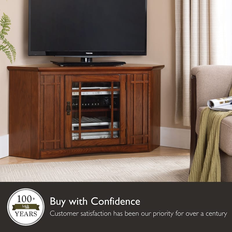 Mission Oak 46-inch Corner TV Stand & Media Console
