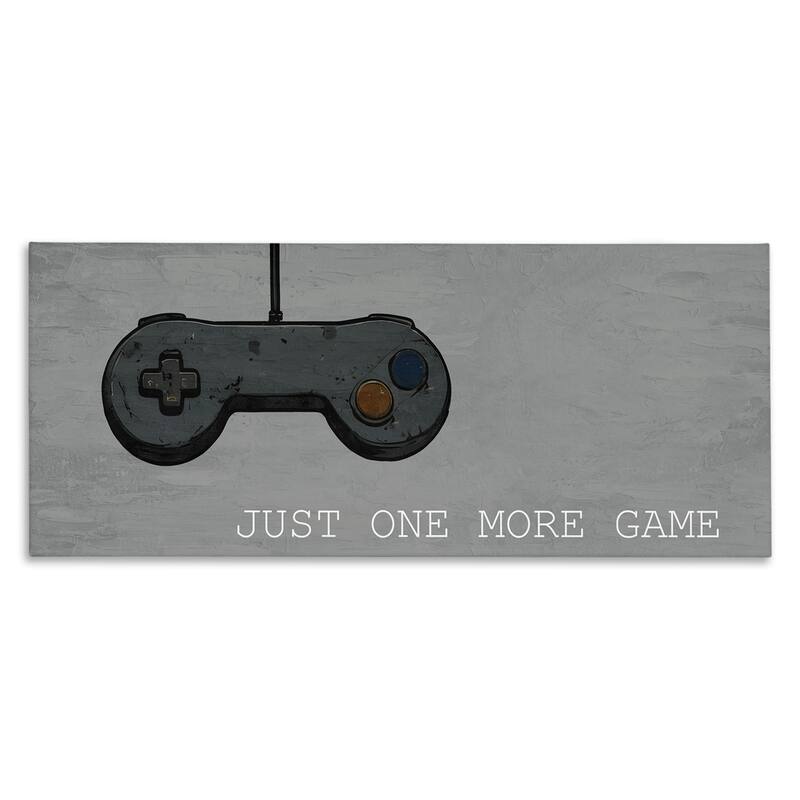 Stupell Just One More Rustic Gaming Canvas Wall Art Design By Kim Allen - 30 x 13