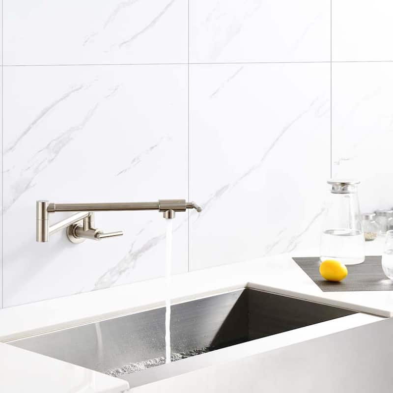 GIVINGTREE Farmhouse Wall Mount Pot Filler kitchen Faucet - 18.3" x 13.5"
