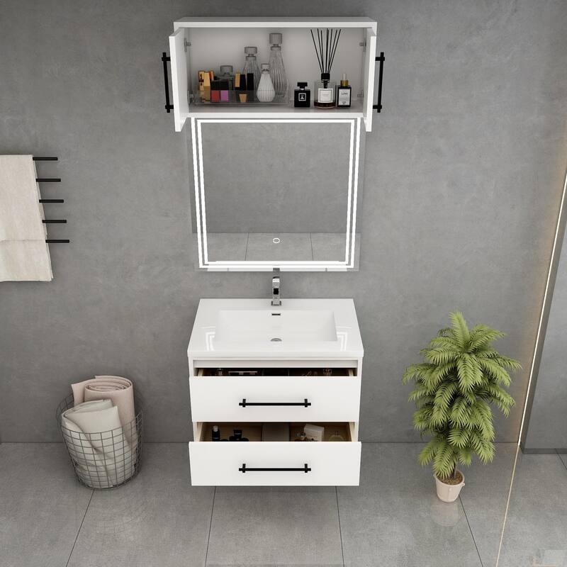 Victoria 24'' Wall-Mounted Vanity Set with Motion Sensor LED light Top Cabinet