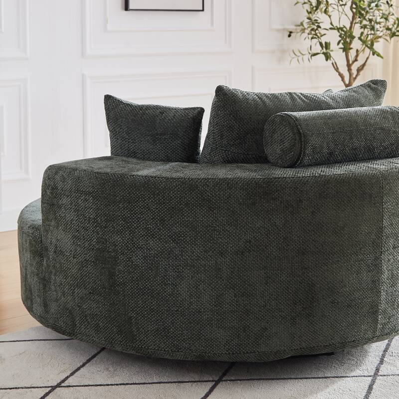 Comfortable Chenille Foam Swivel Chair for Various Rooms, Enhancing Relaxation