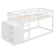 preview thumbnail 22 of 44, White Twin Bunk Bed with 4 Drawers & 3 Shelves - Stylish & Practical