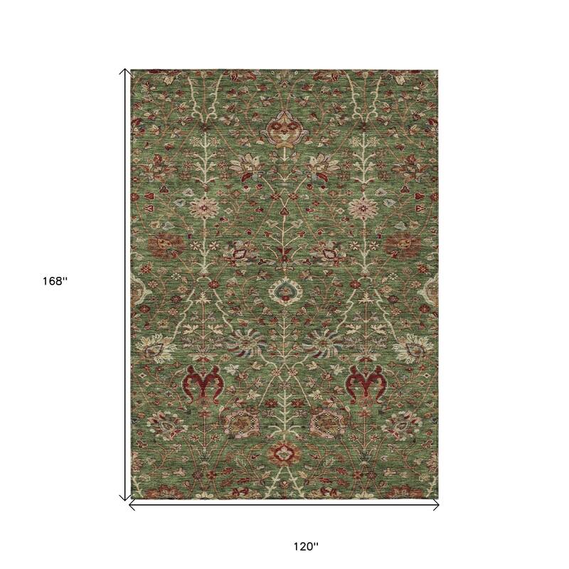 HomeRoots Floral Transitional Rectangle Outdoor Rug