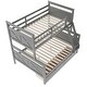 preview thumbnail 6 of 8, Modern Twin over Full Bunk Bed with ladder, Two Storage Drawers, Safety Guardrail