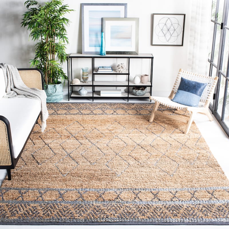 SAFAVIEH Handmade Natural Fiber Fiammetta Moroccan Jute Rug - 6' x 9' - Beige/Grey