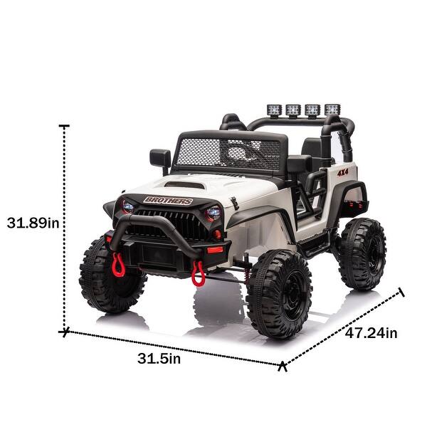 dimension image slide 0 of 4, 24V Electric Ride-On Car for Kids with Bluetooth, Suspension, and USB Music