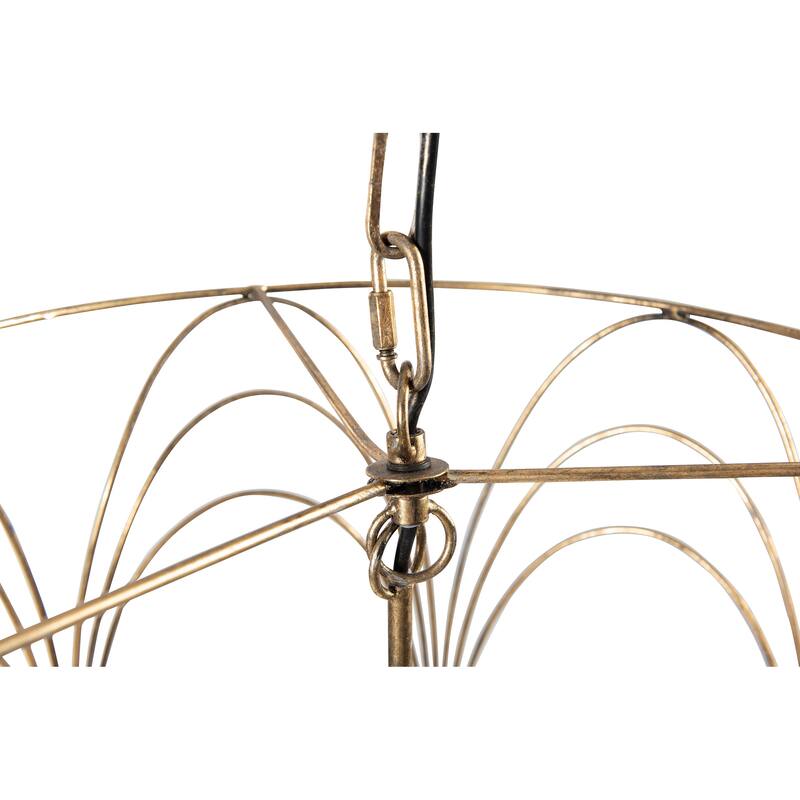 Art Deco Swirled Wire Ceiling Light