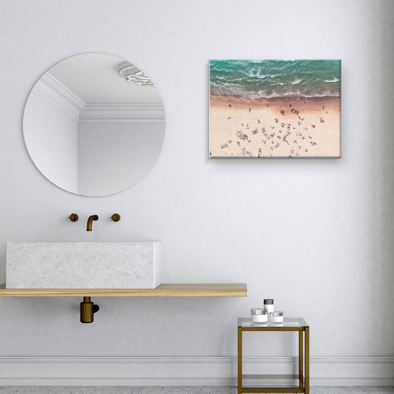 Beach Aerial REC Crop Canvas Art Print