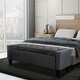 preview thumbnail 3 of 6, Porthos Home Warren Velvet Button Tufted Storage Bench