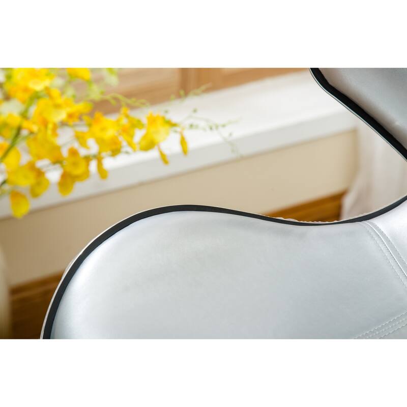 Upholstery Airlift Adjustable Swivel Barstool with Chrome Base, Set of 2