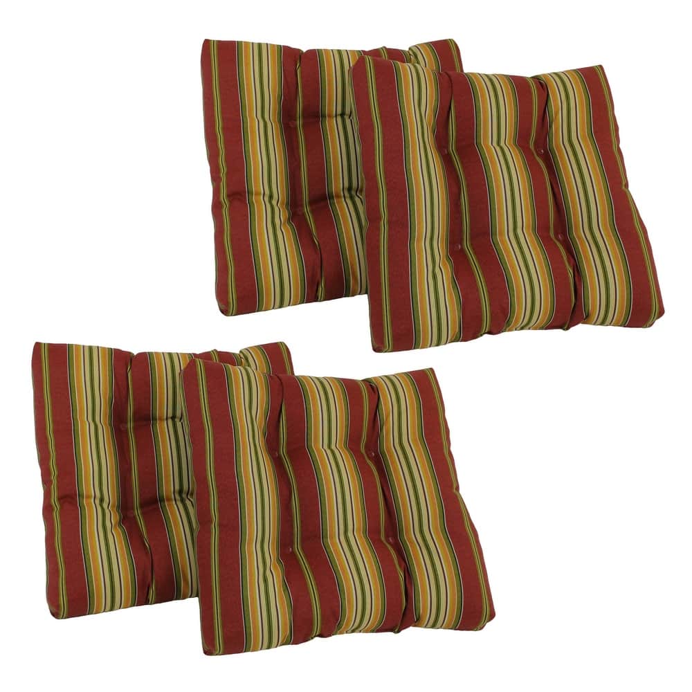 19-inch Square Tufted Indoor/Outdoor Chair Cushions (Set of 4)