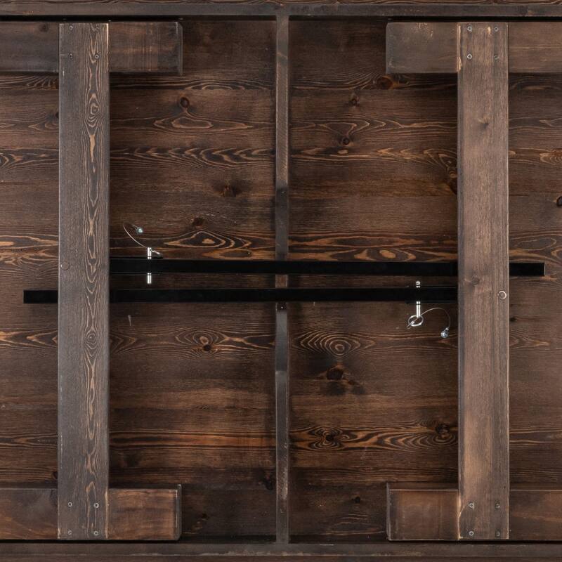 8' x 40" Rectangular Antique Rustic Solid Pine Folding Farm Table - 96"D x 40"W x 30"H