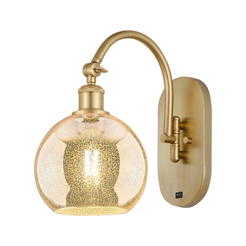 Innovations Lighting Endless Possibilities Ballston - Athens - 1 Light 8" Swiveling Sconce - Mercury/Satin Gold
