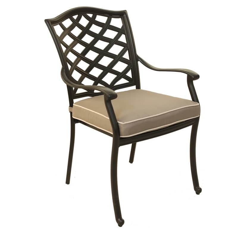 Deer Lake Aluminum Arm Chairs with Cast Slate Sunbrella Cushions (Set of 2) by Havenside Home
