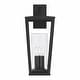 preview thumbnail 11 of 13, Elliot Black Outdoor Wall Lantern w/ Clear Glass