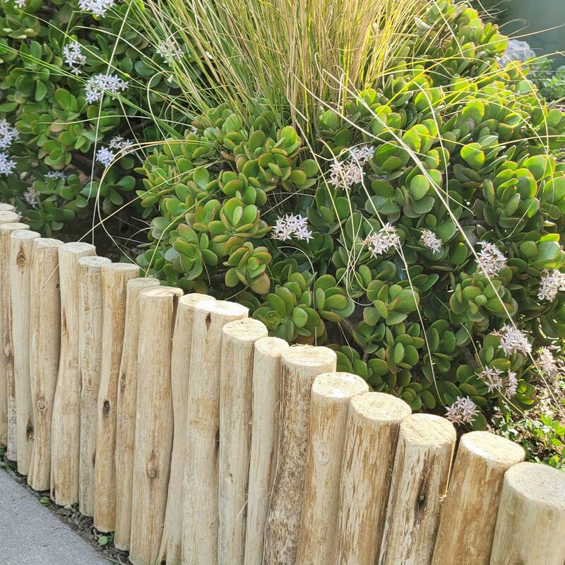 Natural Eucalyptus Garden Borders Lawn and Garden Edging Solid Wood