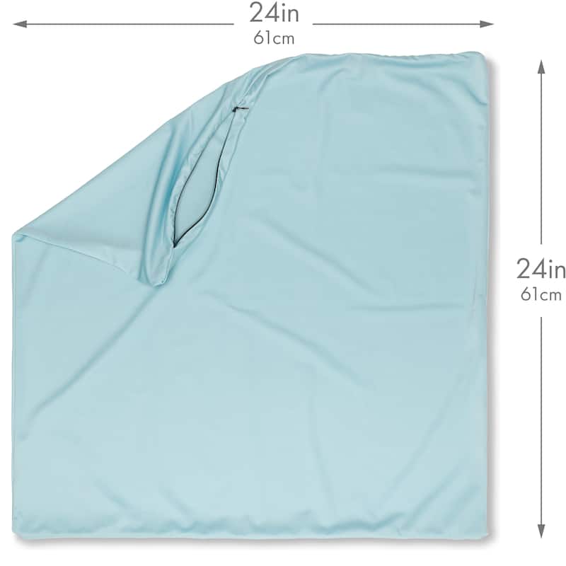 Throw Pillow Cozy Soft Microbead Sweat Baby Blue: 1 Pc