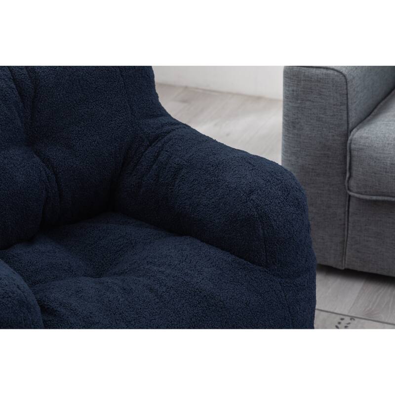 GDFStudio - Eloise Modern Teddy Bean Bag Chair with Ergonomic Backrest and Soft Foam Filling