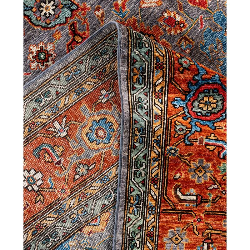 Serapi One-of-a-Kind Hand-Knotted Area Rug - Gray - 9' 3" x 11' 9"