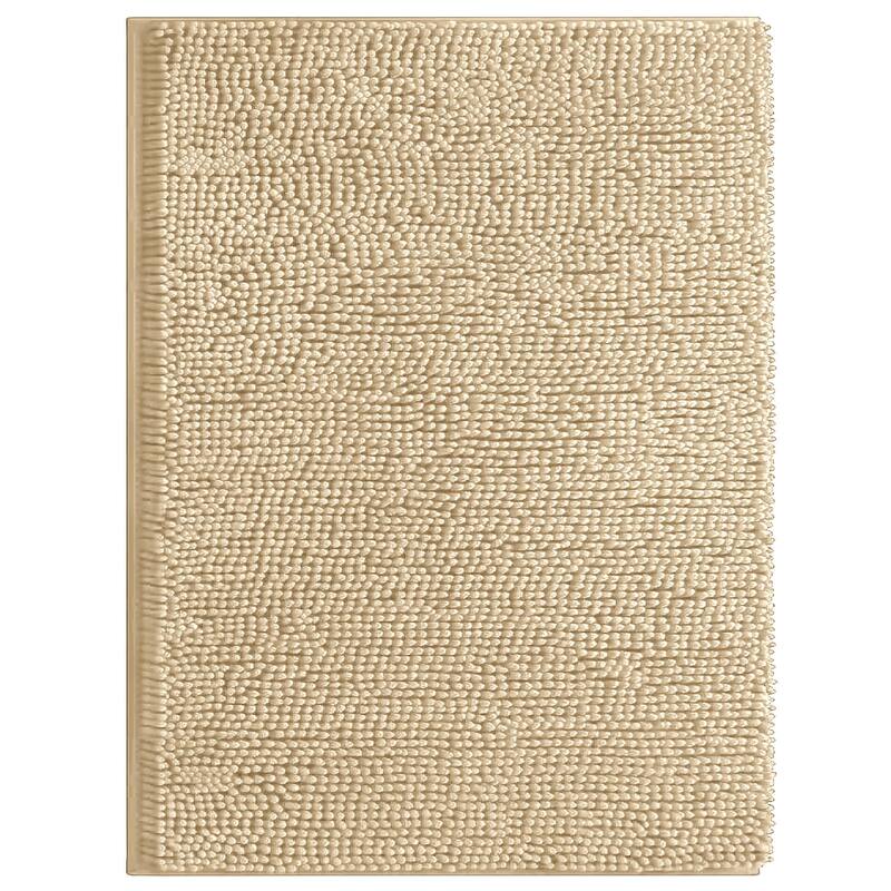 36"x24" - Beige Large Soft Cozy Plush Chenille Bath Mat Bathroom Rug