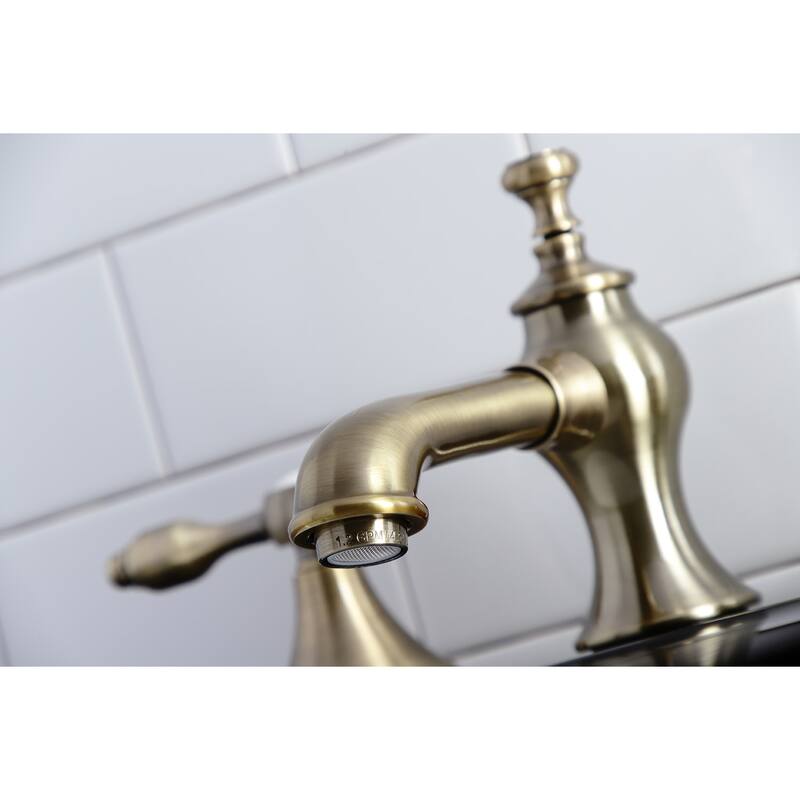 Kingston Brass Tudor 1.2 GPM Widespread Bathroom Faucet with Pop-Up