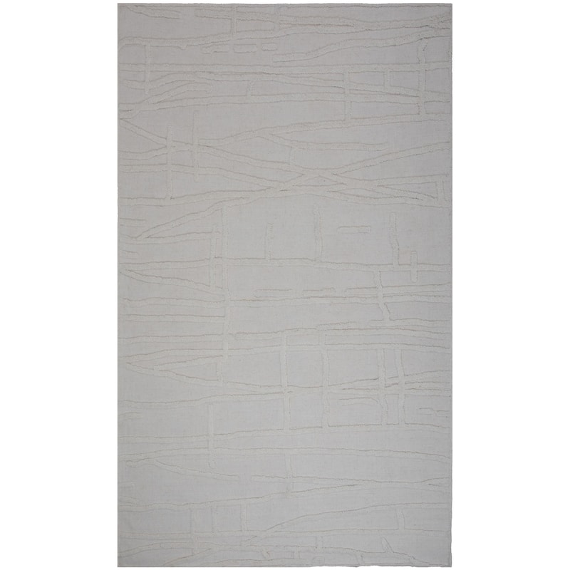 Alora Decor Weston Hand-tufted Abstract Wool Rug - Ivory - 5' x 7'6"