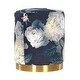 preview thumbnail 3 of 4, Opal Floral Velvet Ottoman