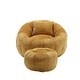 preview thumbnail 29 of 30, Modern Bean Bag Chairs, Comfy Round Chair for Adults with Ottoman, Leisure Single Sofa Reading Chair with Pillow