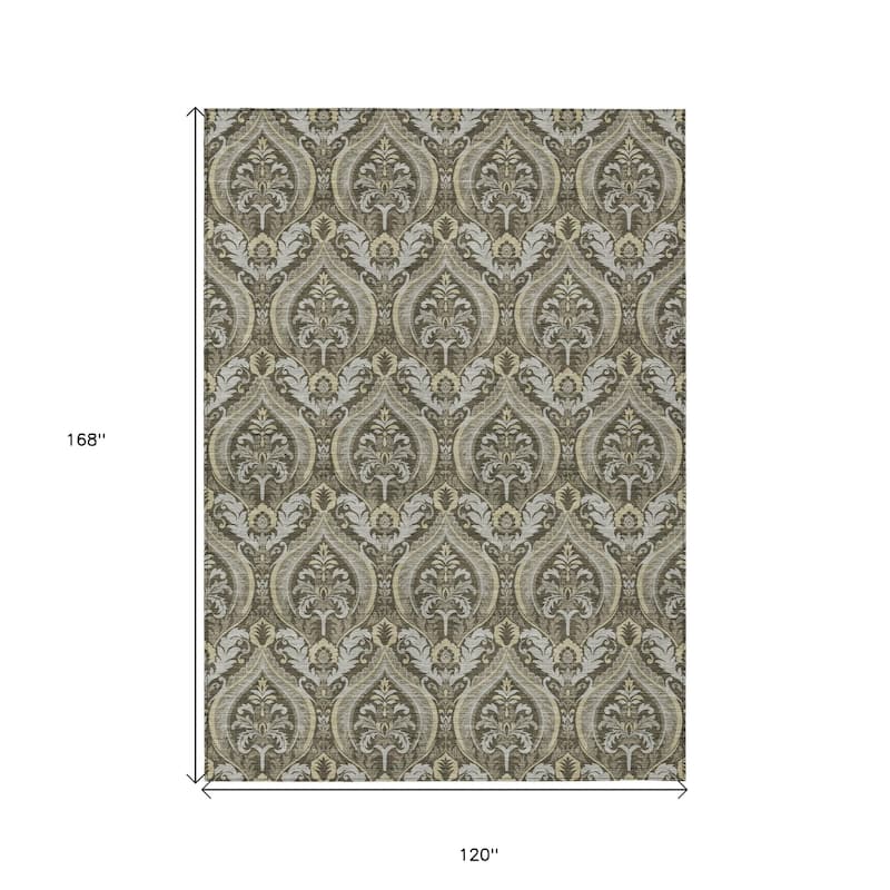 Haso Lush Floral Weather Resistant Classic Meets Modern Outdoor Rug