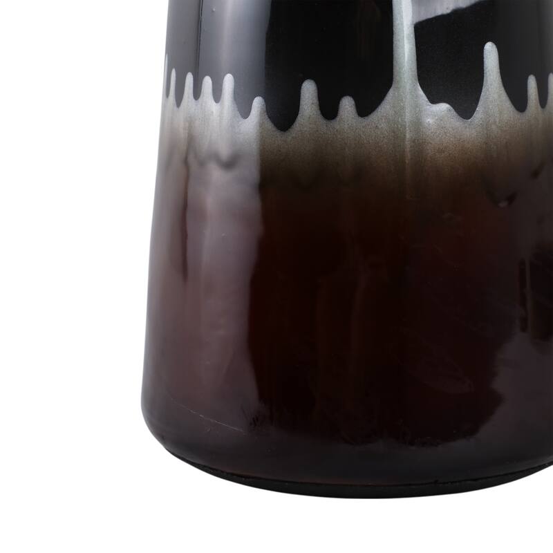 Glass Metal Decorative Vase Modern Transitional Sculptural Orb Accent