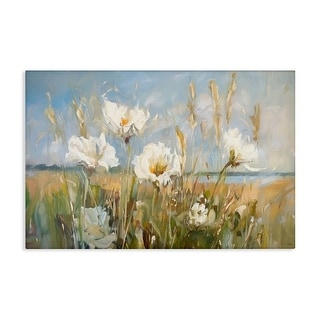 Stupell Soft Seaside Wildflowers Canvas Wall Art Design By Ramona Murdock