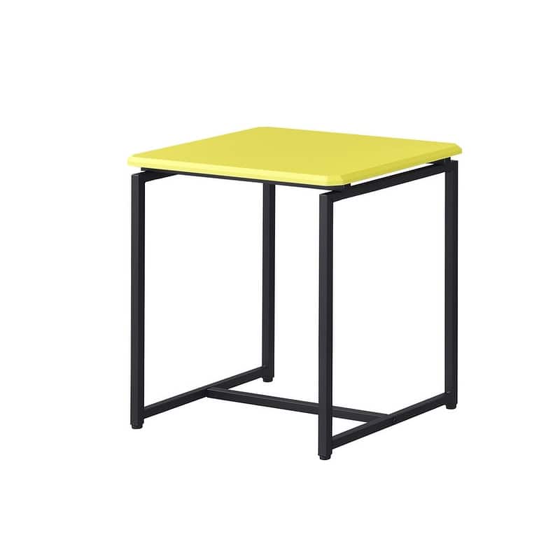 GT 3-Piece Carbon Fiber Coffee Table and End Table Set, 39.5” Rectangular Coffee Table with 2 End Tables, Metal Frame