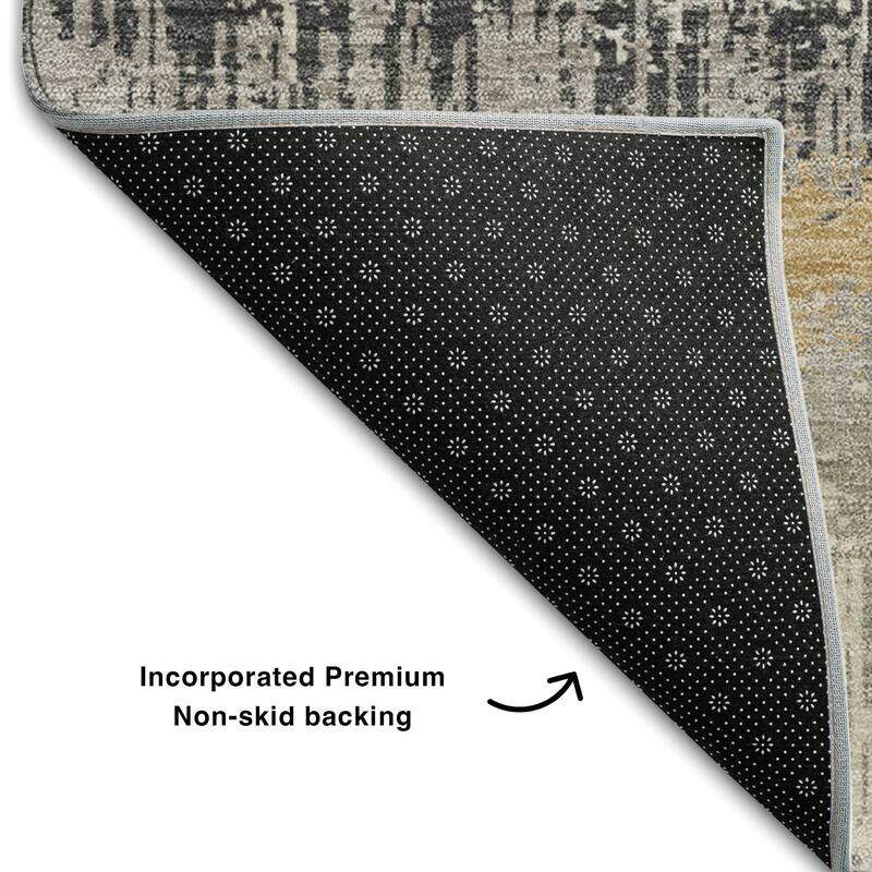 Premium Washable Super Soft Modern Ombre Stripe Mayfield Rug