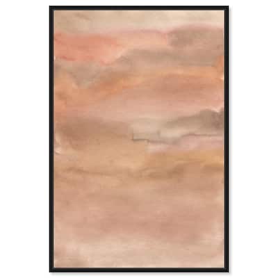 Art Remedy Sienna Pigments Blend Framed Boho Abstract 1 Piece Canvas Wall Art