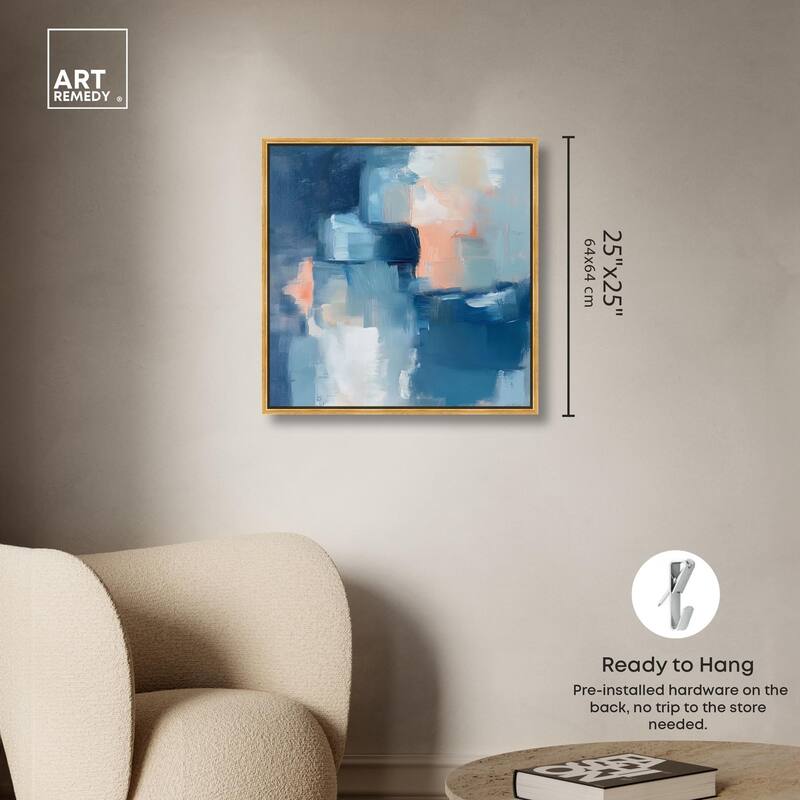 Whispering Blue I Canvas by Art Remedy